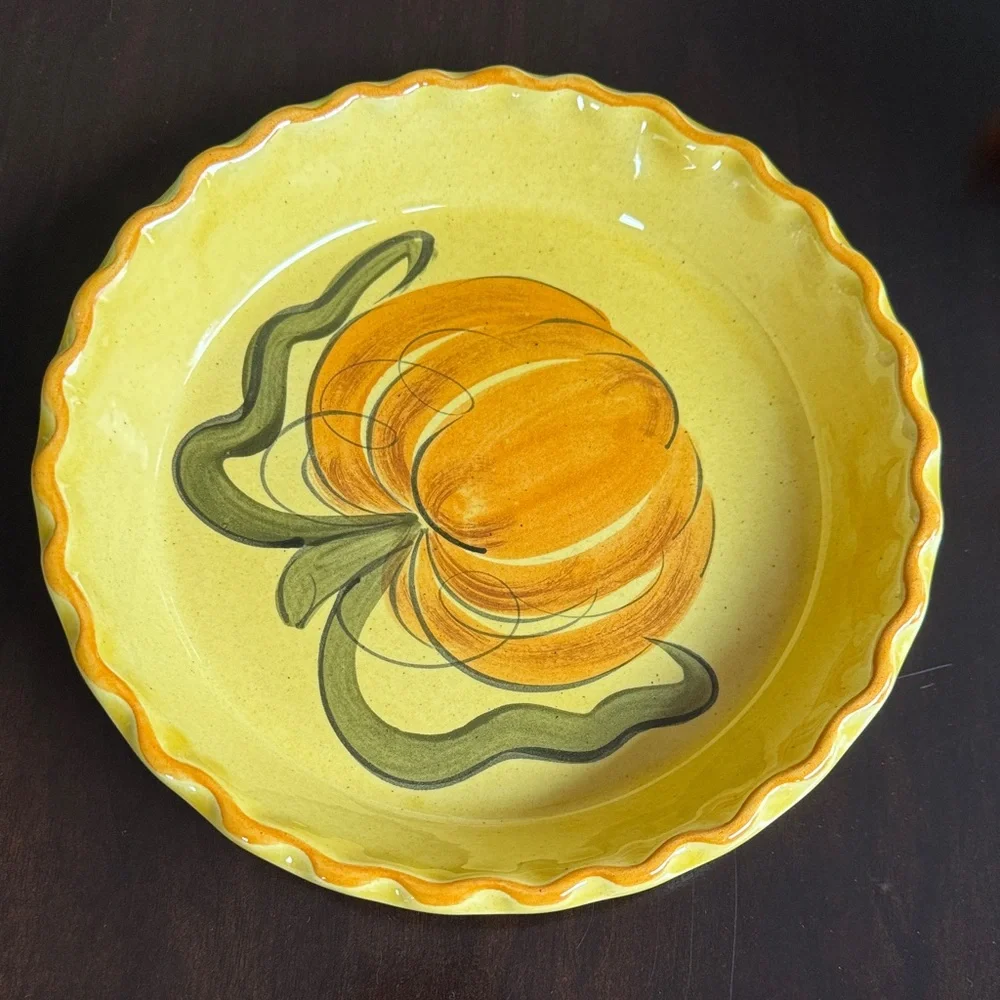 Los Angeles Potteries Pumpkin Pie Dish